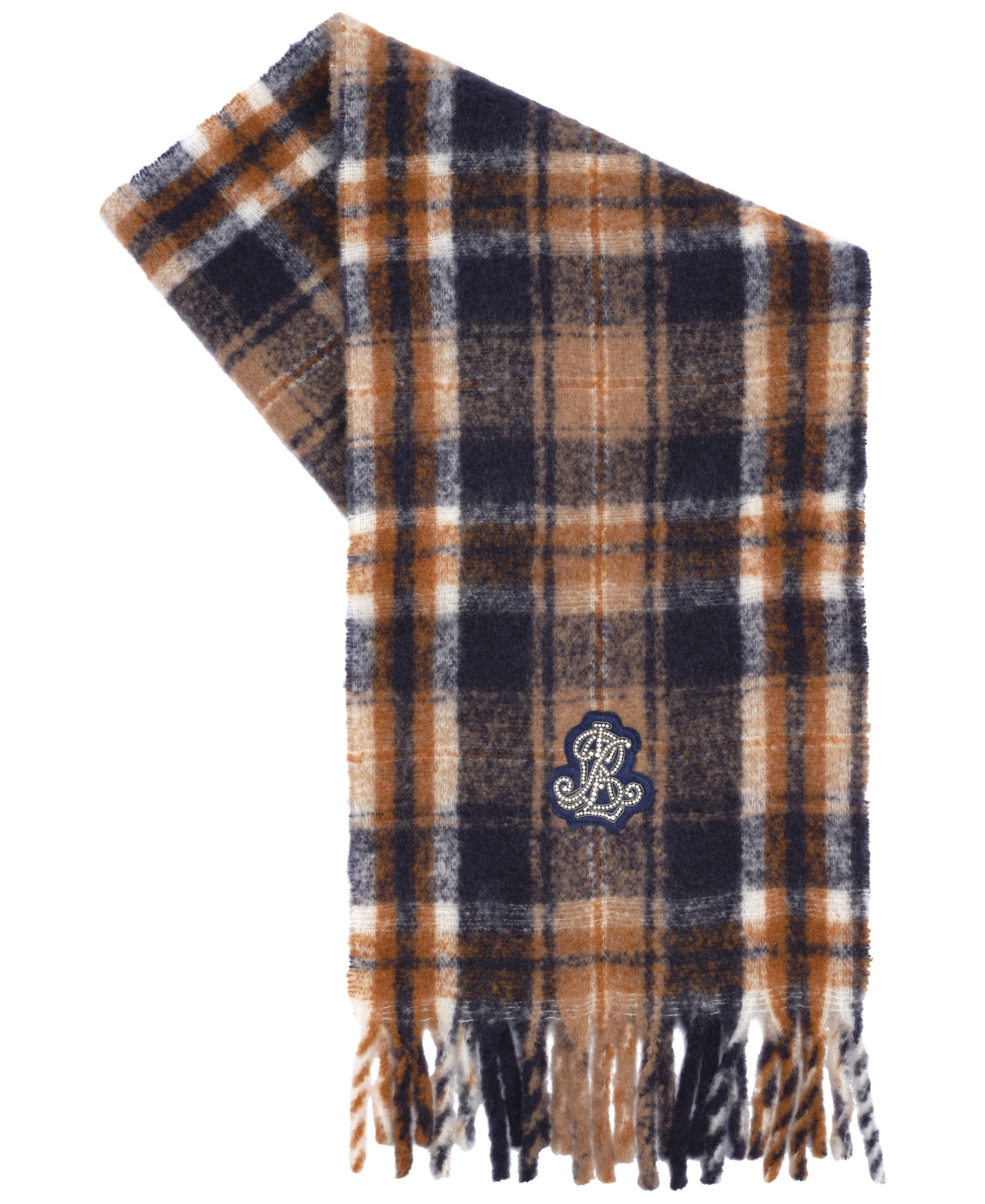 Lauren Ralph Lauren Brushed Lofty Scarf With Crystal Patch