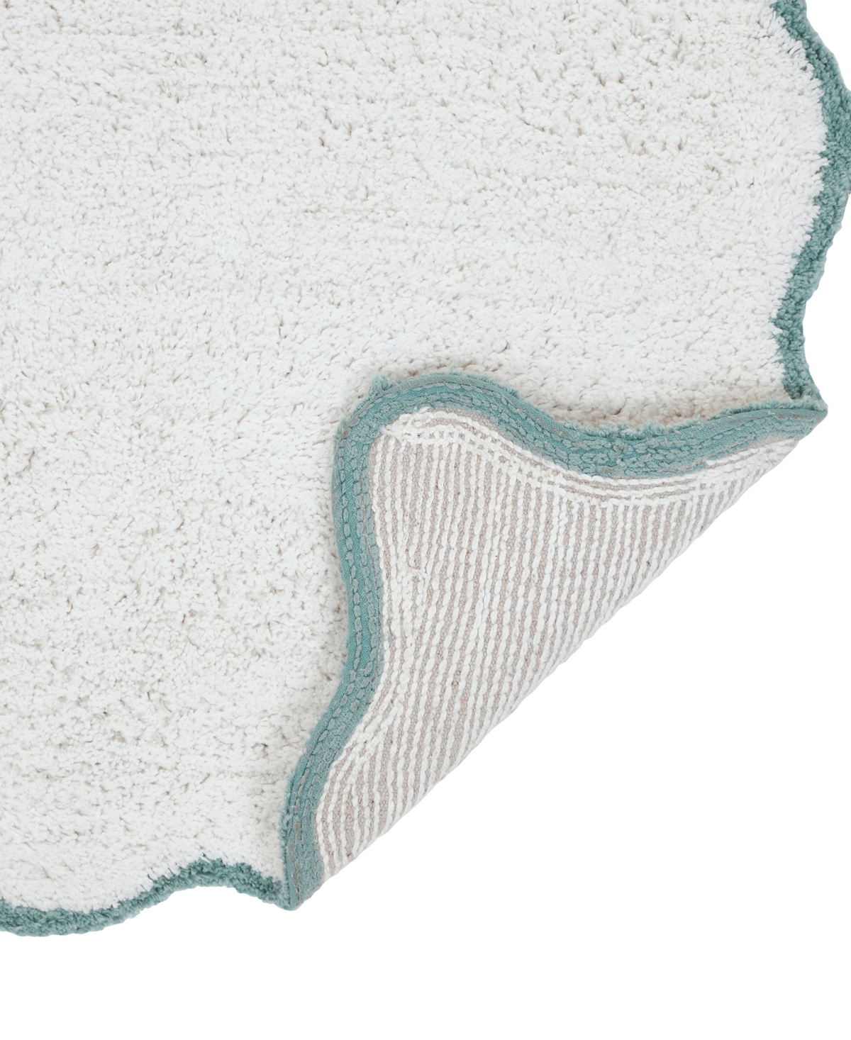 Vcny Home Scallop Cotton Bath Rug, 17" x 24"