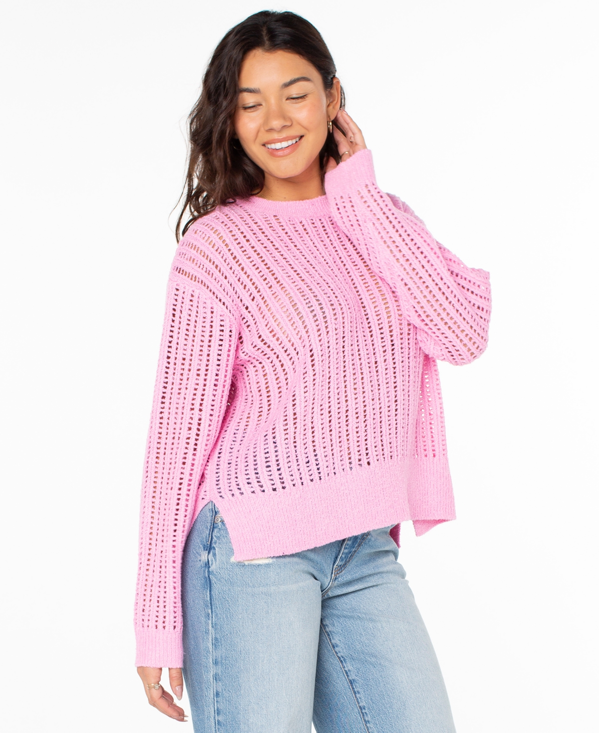 Roxy Flipside Sweater In Pink