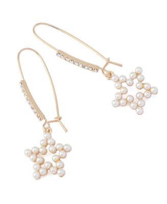 Faux Stone Celestial Soiree Cultivated-Pearl Dangle Earrings