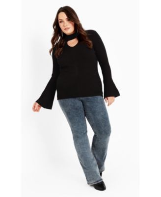 Women's Plus Size Zoe Ribbed Knit Sweater