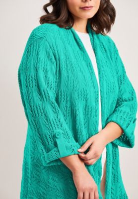 Women's Pointelle Sweater Cardigan