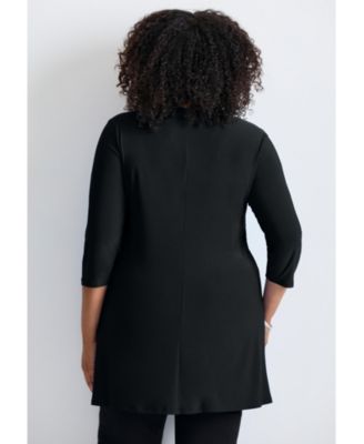 Women's Plus Size Ring Detail Tunic Top