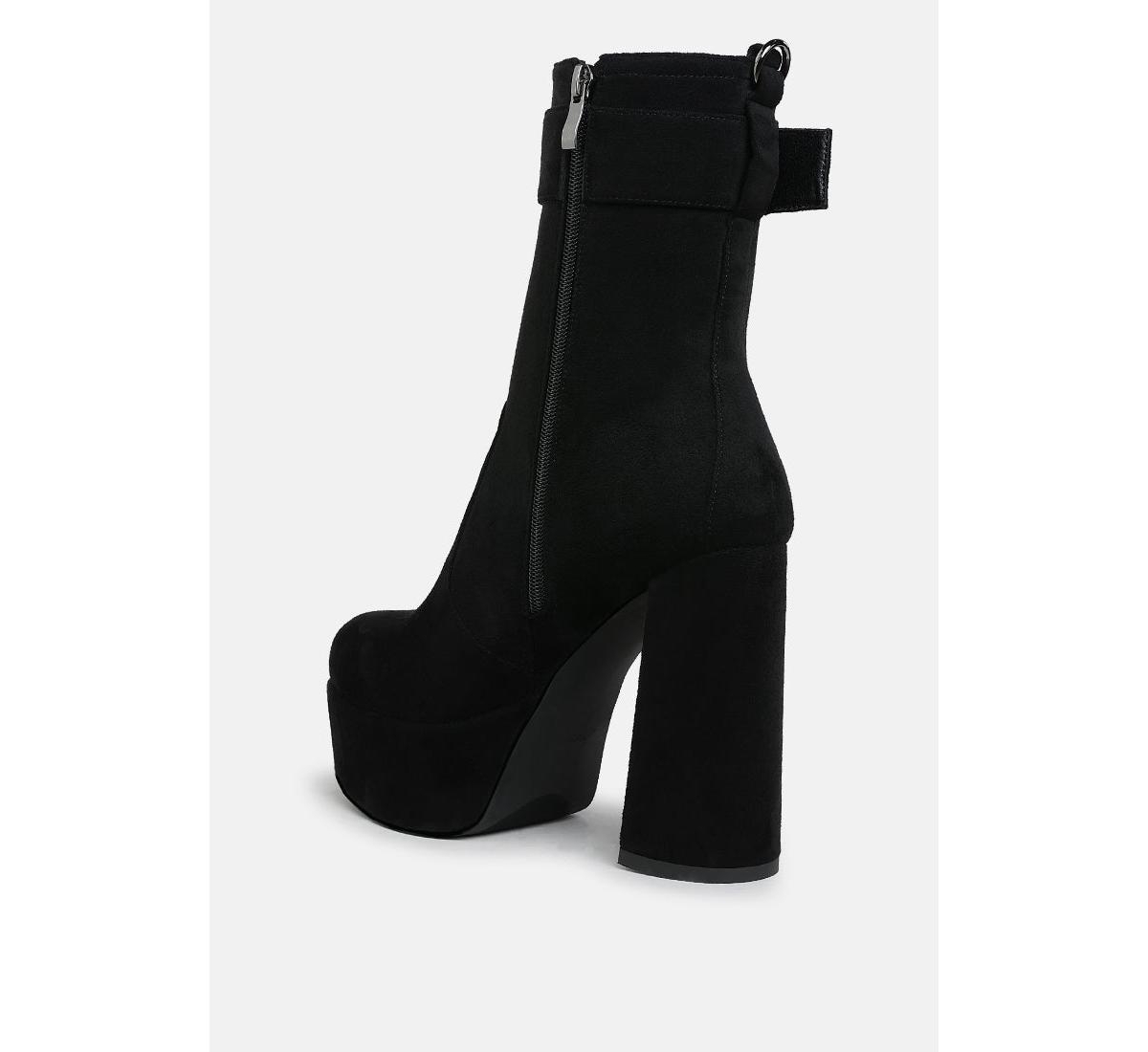 Wanderer Flared Block Heel Mid-Calf Boots