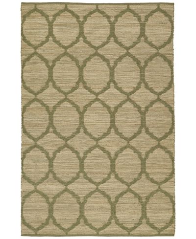 D Style Reversible Jute Oval Fern Area Rugs