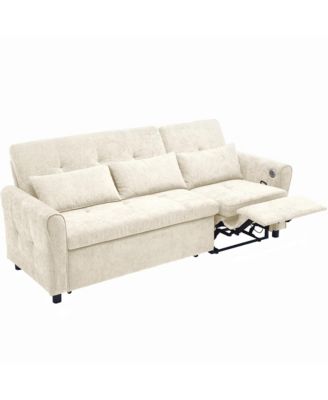 2-in-1 Sofa 82 Inches Three-seater Sofa with a Sofa Bed and a Reversible Recliner Sofa for Living Room