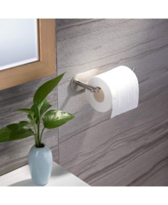 2.63"×6.29"  Adhesive Toilet Paper Holder - MST001 Self Adhesive Toilet Roll Holder for Bathroom Kitchen Stick on Wall Stainless Steel Brushed
