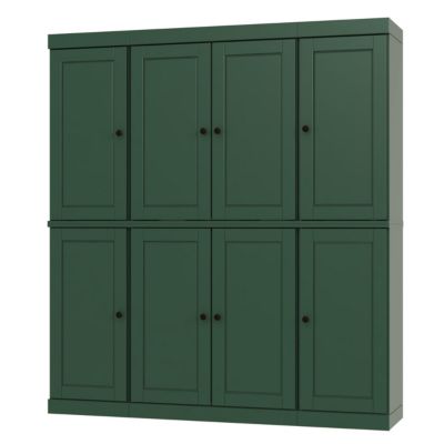 100% Solid Wood Pantry Cabinet, Shaker Doors, 2 Drawers, Adjustable Shelves, 65" Wide, 71.5" Tall