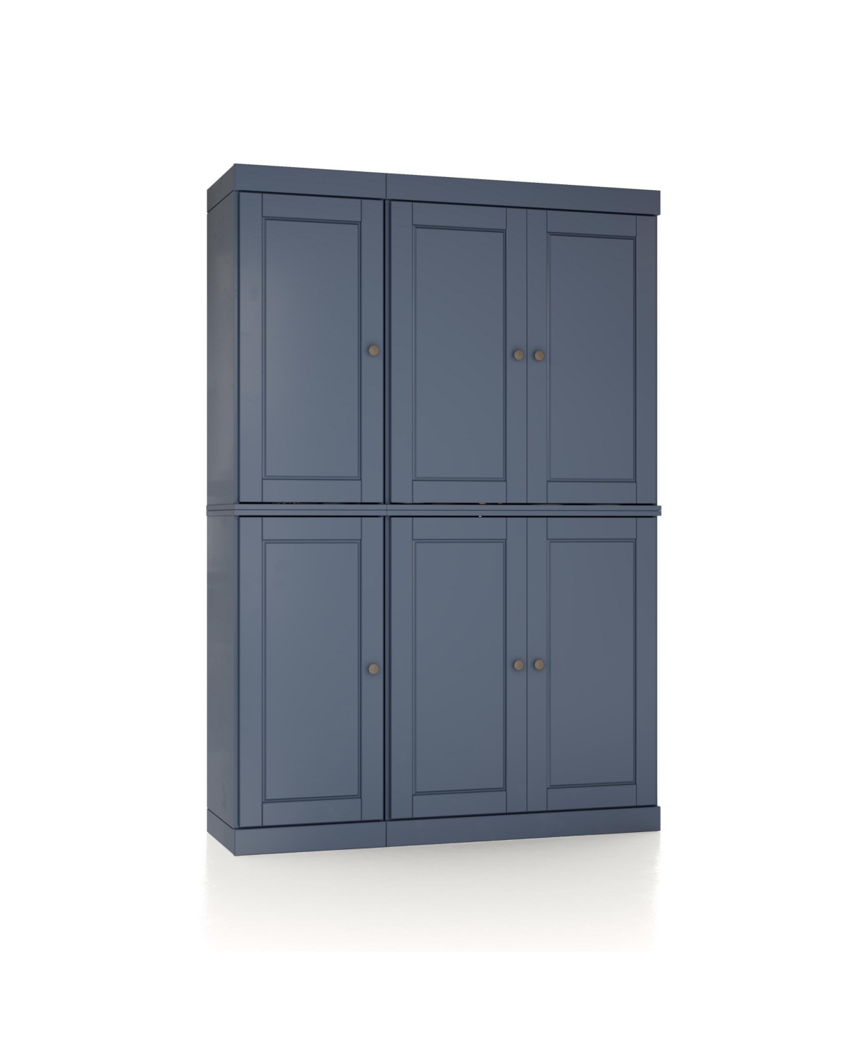 Palace Imports 100% Solid Wood 48.5" Pantry Cabinet with Raised Panel Doors, 2-Drawers & Adjustable Shelves