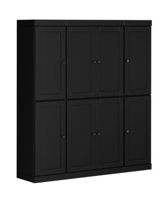 100% Solid Wood Pantry Cabinet, Raised Panel Doors, Adjustable Shelves, 65" Wide, 71.5" Tall