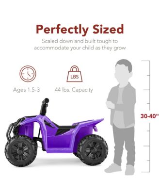 6V Kids Ride-On 4-Wheeler Quad ATV Car w/ 1.8mph Max Speed, Treaded Tires