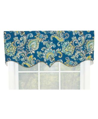 Sconset Rega Style 3" Rod Pocket Valance 50" x 17" Pacific