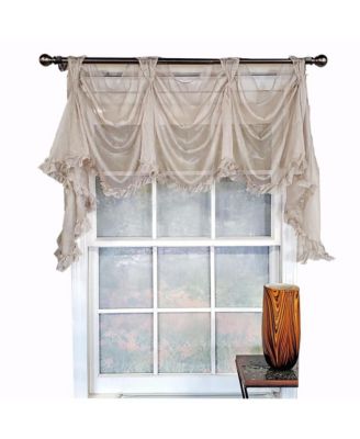 Luxurious Modern Design Classic Sheers Victory Swag 3-Scoop Window Valance 50" x 25"