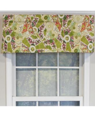 Selene Tailored 100% Cotton with Fully Lined 3" Rod Pocket Valnance for Windows 50" x 14" Multi