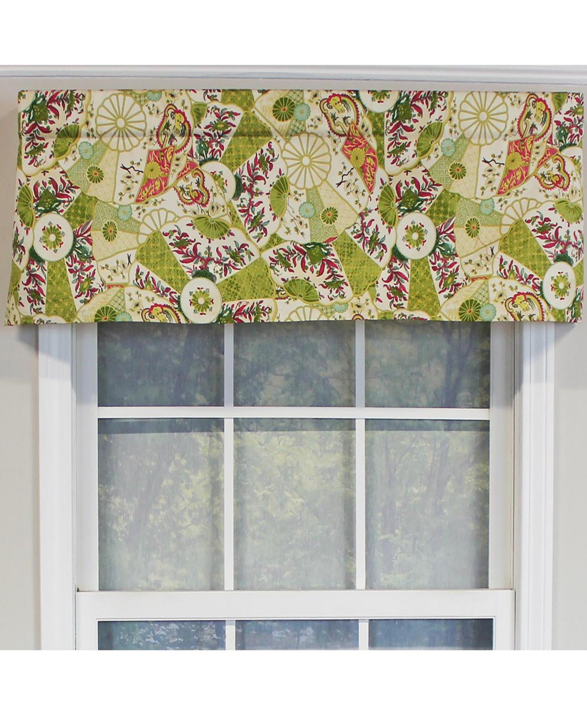 Rlf Home Selene Tailored 100% Cotton with Fully Lined 3" Rod Pocket Valnance for Windows 50" x 14" Multi