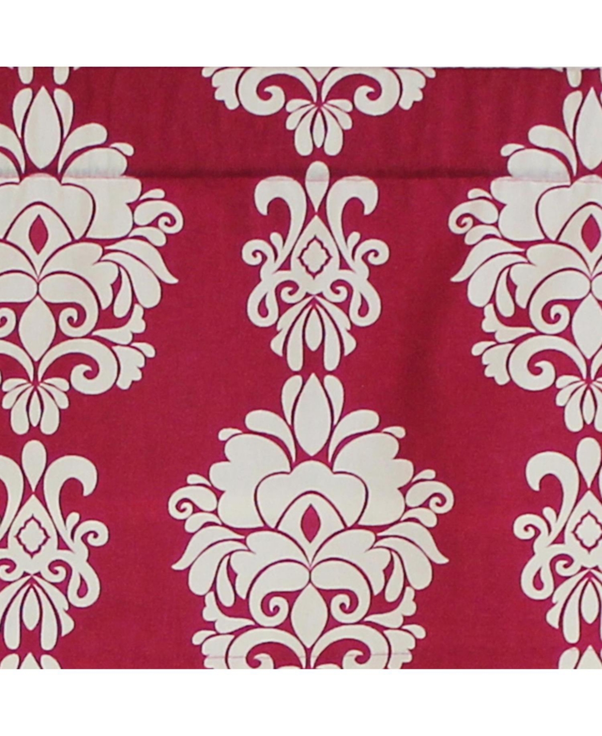 Rlf Home Free Spin Tailored 100% Cotton with Fully Lined 3" Rod Pocket Valnance for Windows 50" x 14" Red