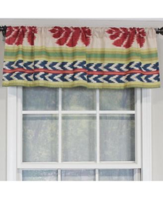 Aztec Tailored 100% Cotton with Fully Lined 3" Rod Pocket Valnance for Windows 50" x 14" Multi