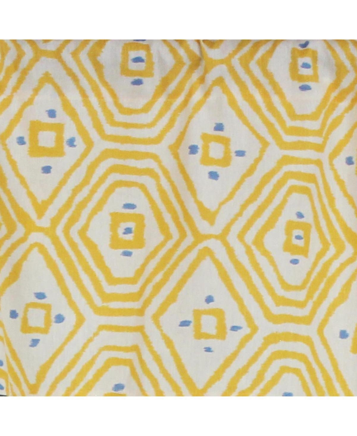 Rlf Home Geo Tailored 100% Cotton with Fully Lined 3" Rod Pocket Valnance for Windows 50" x 14" Yellow