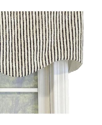 Duval Regal Valance Black. 3" Rod Pocket 50"W x 17"L