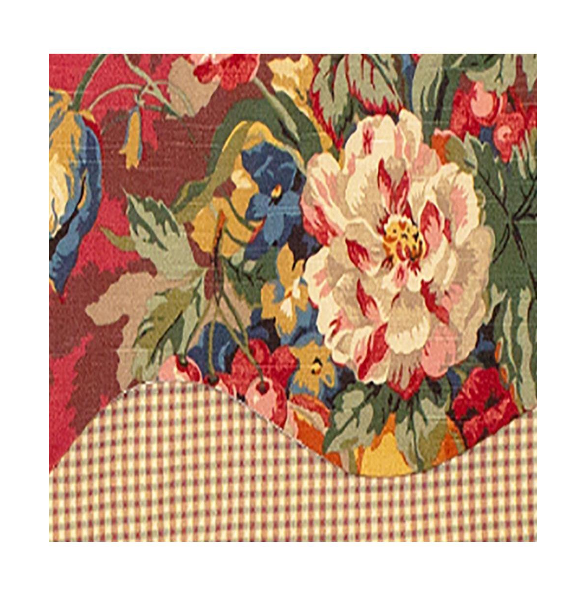 Queensland D-Regal 3" Rod Pocket Contrast fabric Valance 50" x 17" by Rlf Home