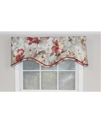 Tia Cornice Valance . 3" Rod Pocket, Elevated trim decor. 50"W X 17"L