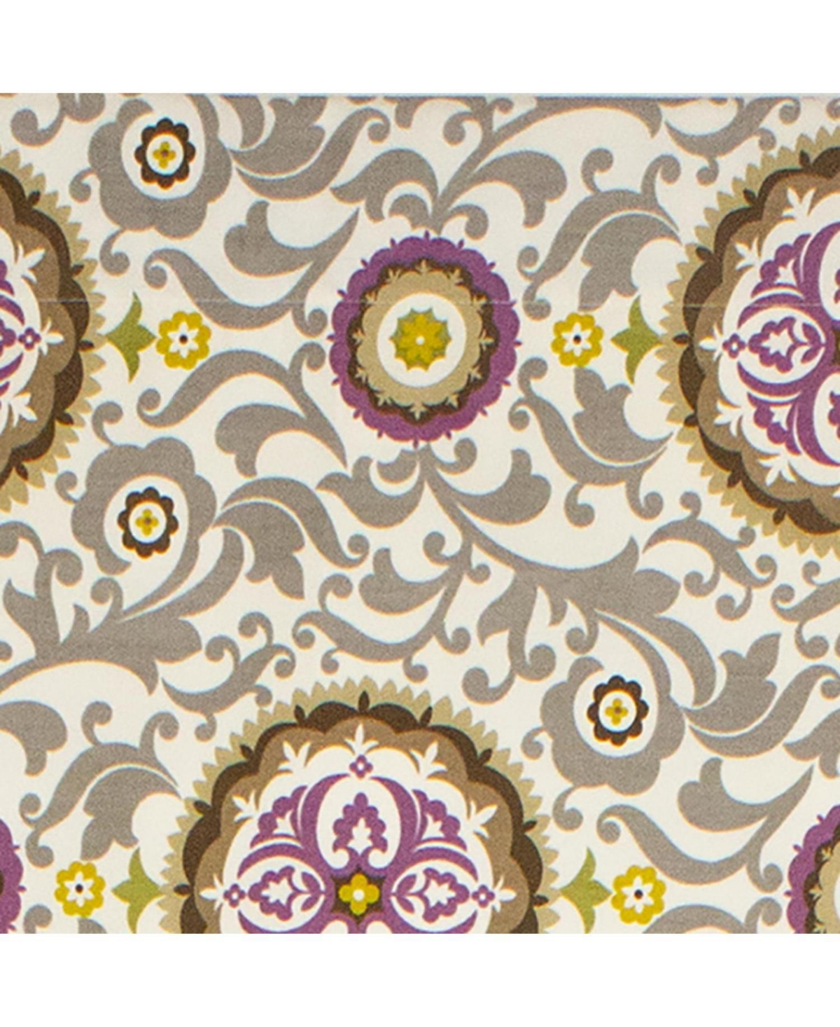 Rlf Home Celestial Cornice 100% Cotton with Fully Lined 3" Rod Pocket Valnance for Windows 50" x 17" Sterling