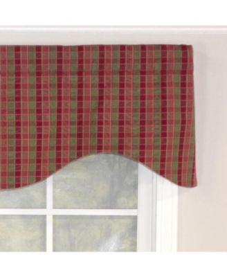 Gabriel Check Cornice 100% Cotton with Fully Lined 3" Rod Pocket Valnance for Windows 50" x 17" Grape