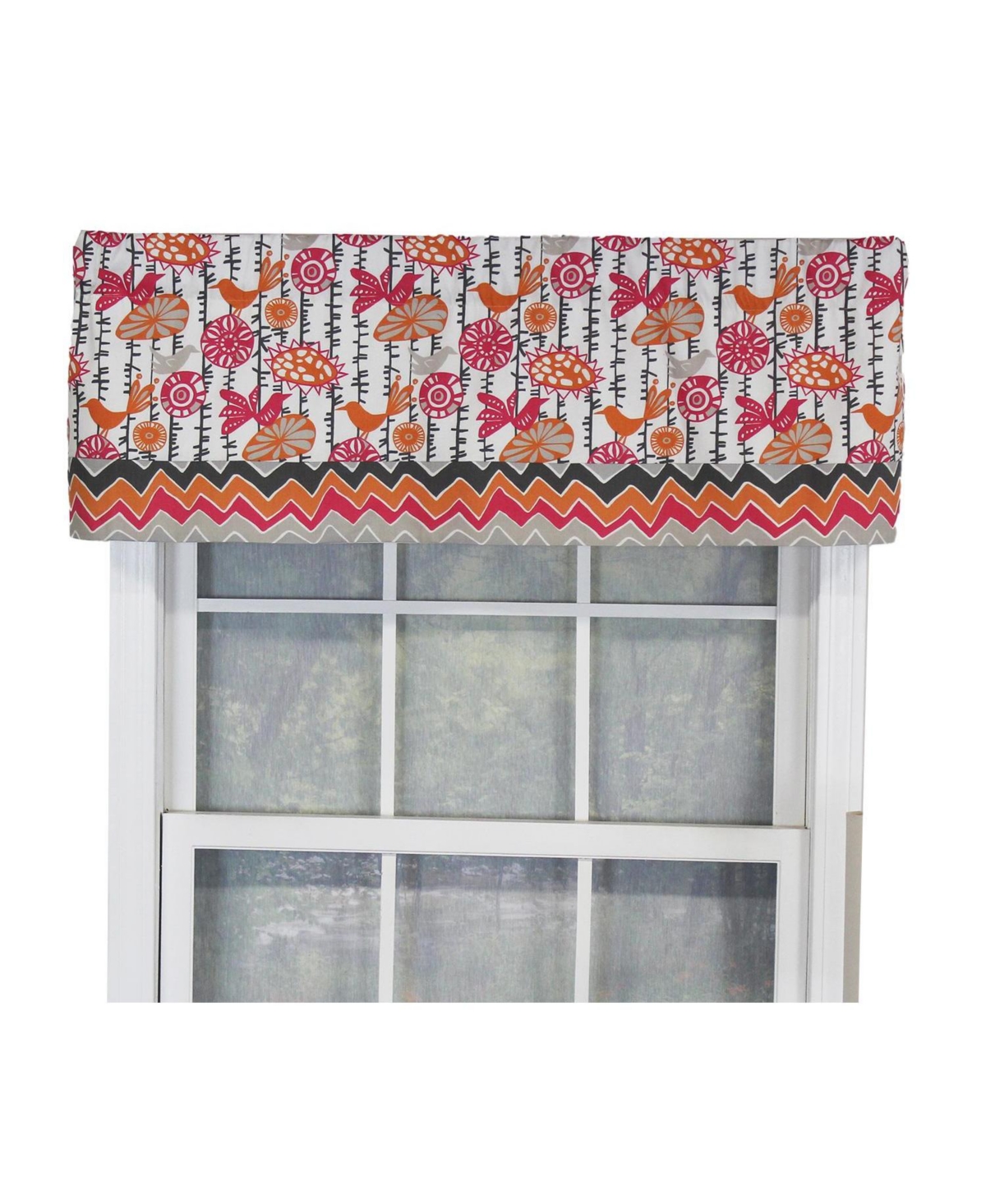 Merangerie Banded Style 3" Rod Pocket Valance 50" x 16" Sherbet by Rlf Home