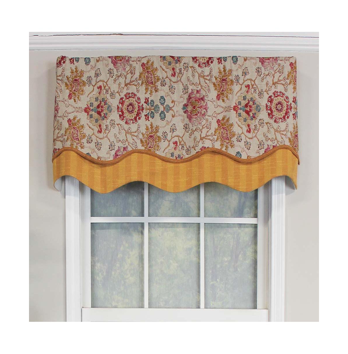 Rlf Home Centennial Glory Window Treatment Premium Quality Valance 3" Rod Pocket 50" x 16" Marigold