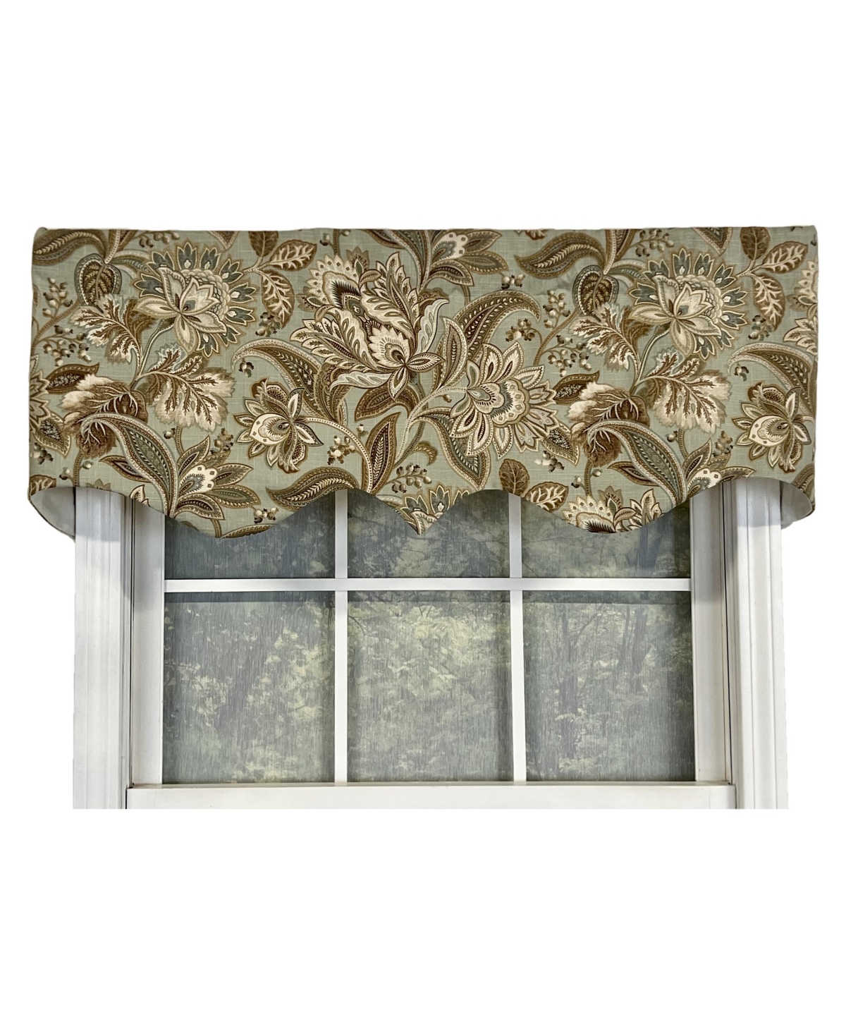 Valdosta Regal Style All Season 3" Rod Pocket Valance 50" x 17" Mist by Rlf Home