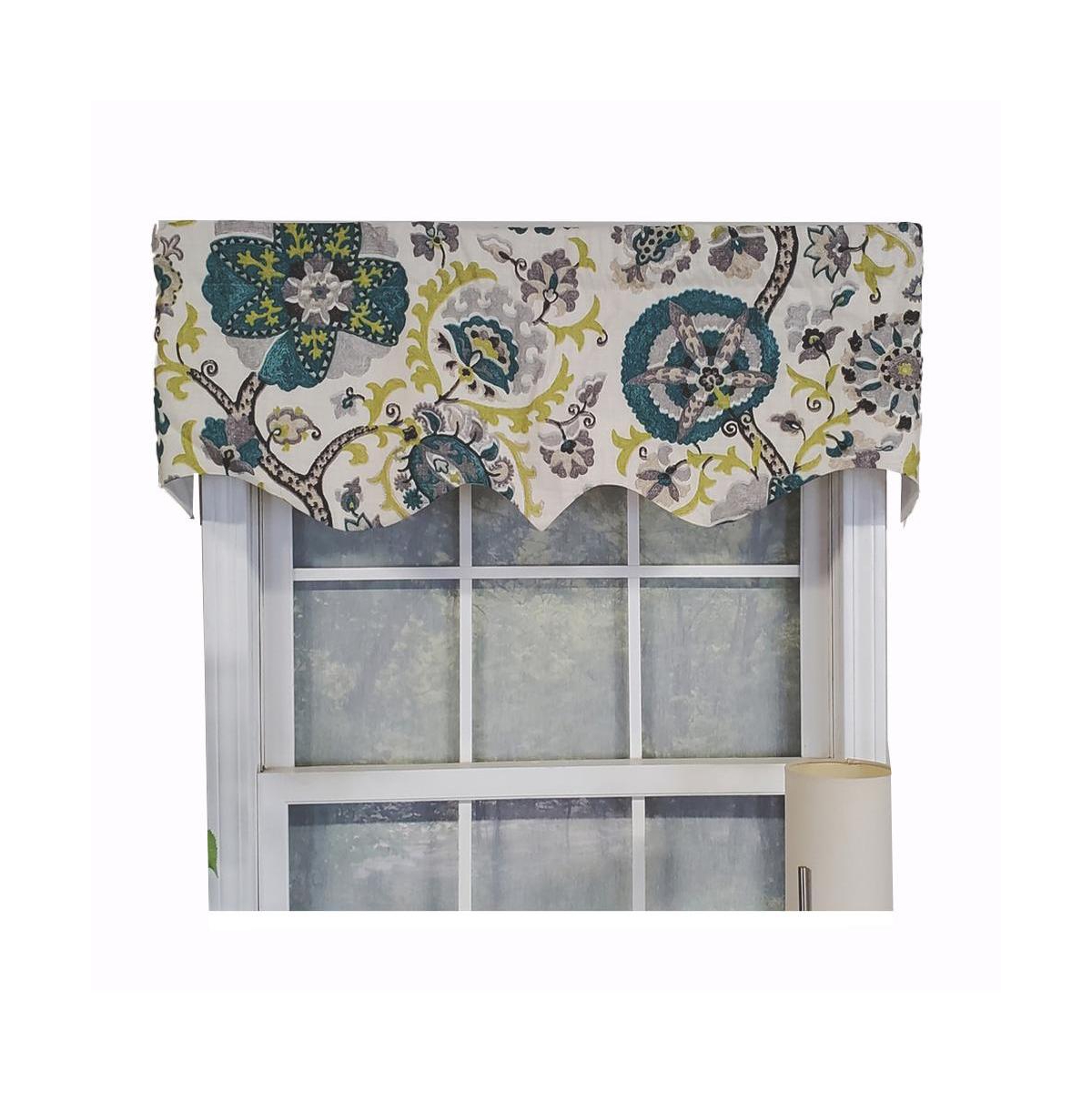 Rlf Home Modern Design Classic Celtic Regal Style Window Valance 50" x 17" Emerald Green