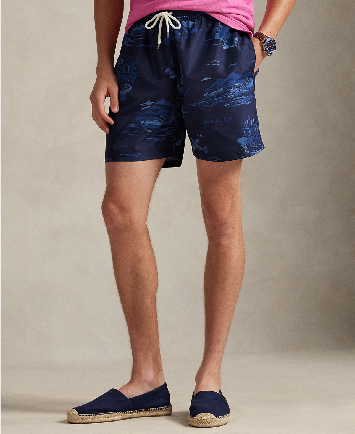 Polo Ralph Lauren Men's Classic-Fit Traveler Swim Trunks