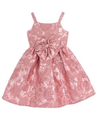 Rare Editions - Girls 2T-6X Sleeveless Metallic Brocade Dress