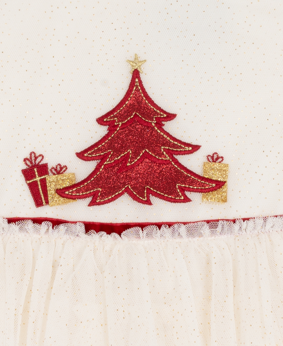 Rare Editions Girls Toddler 2T-4T Short-Sleeve Glittery Tulle Dress