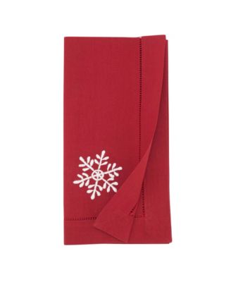 Embr'D Snowflake Hemstitch Napkin, Set of 6