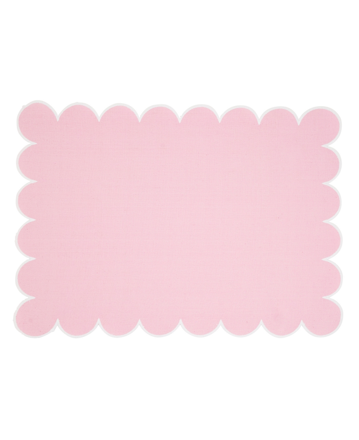Saro Lifestyle Eco Scallop Border Placemat, Set Of 4 In Pink