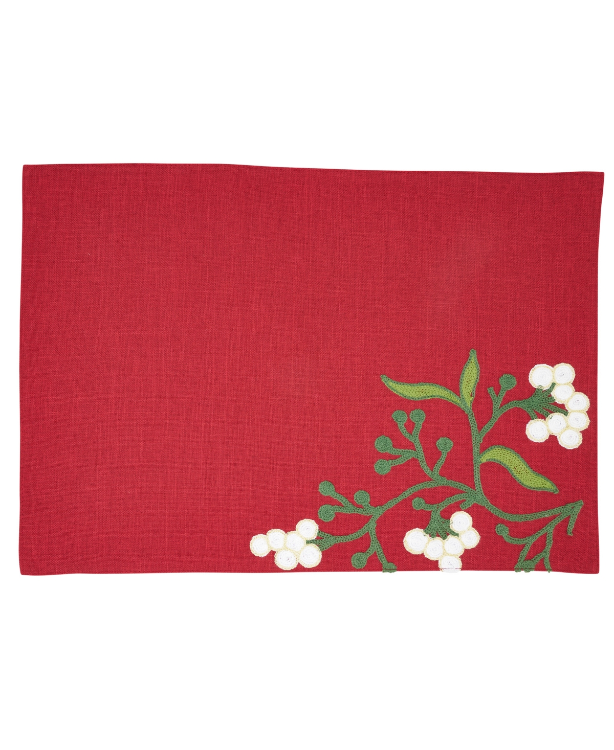 Saro Lifestyle Merry Mistletoe Placemat, Set of 4