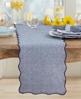 Scallop Border Table Runner, 13" x 72"