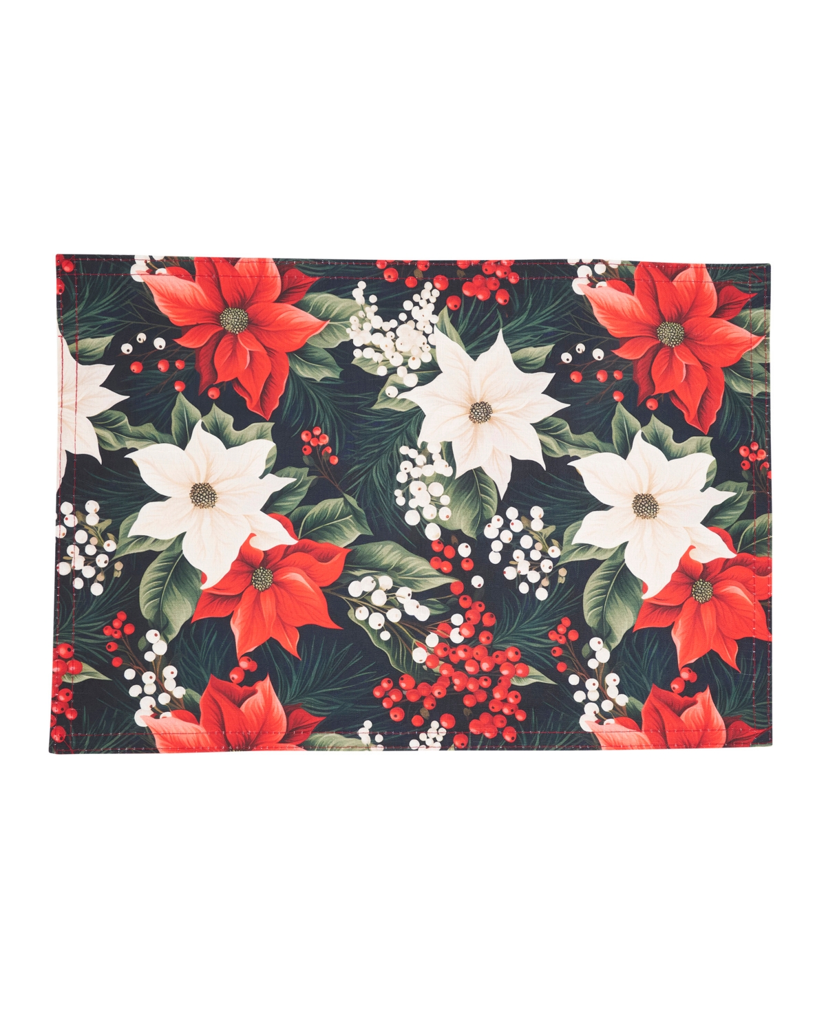 Saro Lifestyle Winter Bloom Placemat, Set Of 4 In Multi