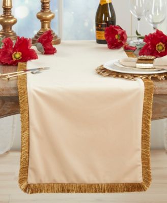 Velvet Fringe Table Runner, 16" x 72"