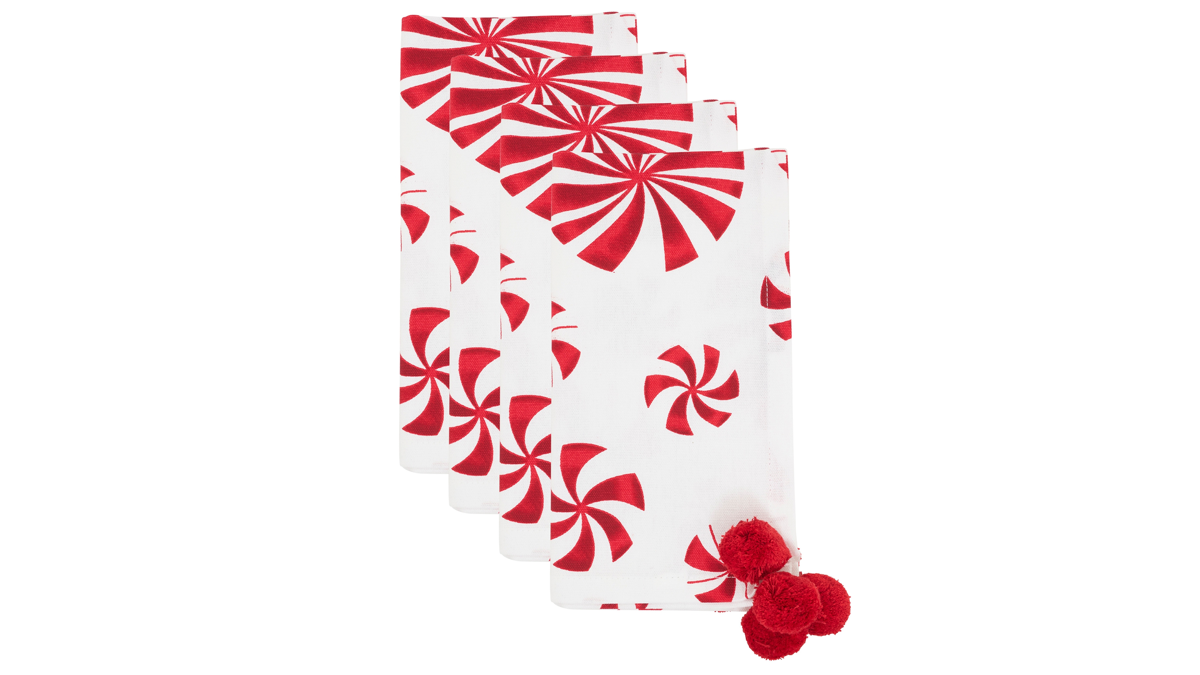 Saro Lifestyle Peppermints Napkin, Set of 4