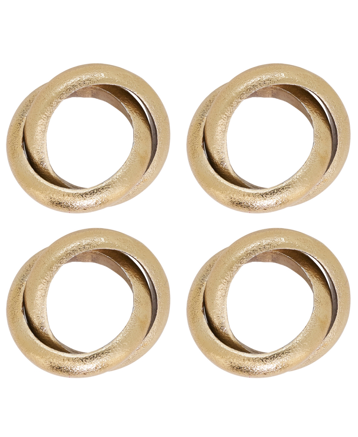 Saro Lifestyle Interlock Napkin Ring, Set of 4