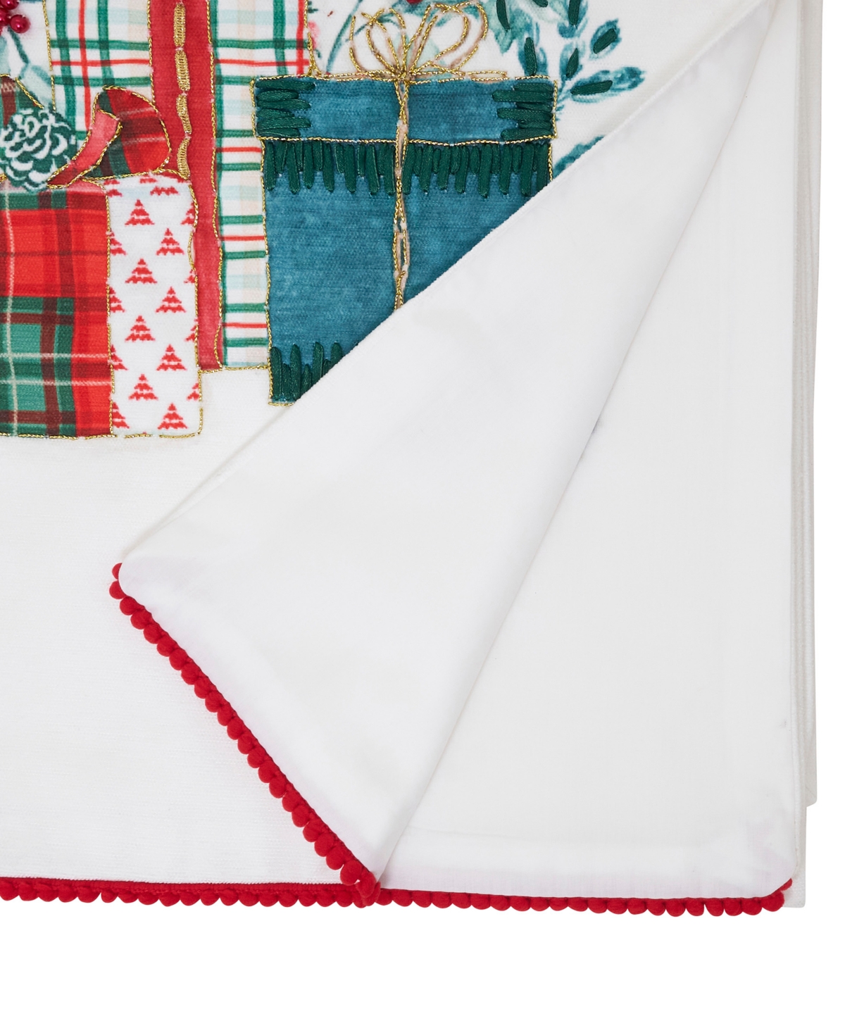 Saro Lifestyle Christmas Gifts Table Runner, 16" X 72" In Multi