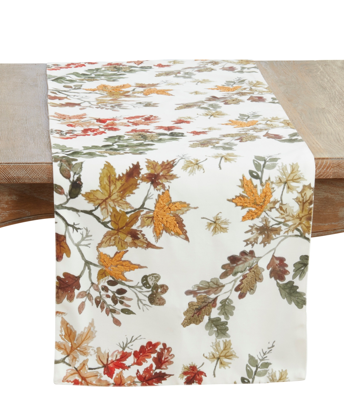 Saro Lifestyle Fall Leaves Table Runner, 16" x 72"
