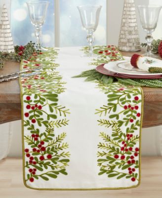 Red Berry Table Runner, 16" x 72"