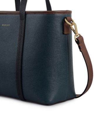 Templeton Place Saffiano Medium Zip Top Grab Satchel Bag