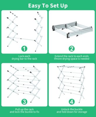 White Folding Metal Drying Rack