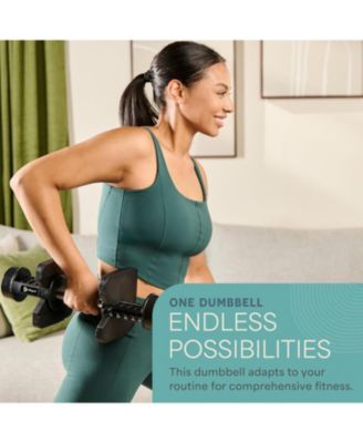 Adjustable Dumbbell Set with Rack – 5-in-1 Quick-Change Hand Weights, 15lb, 25lb, or 43lb – Compact Adjustable Dumbbells for Men & Women