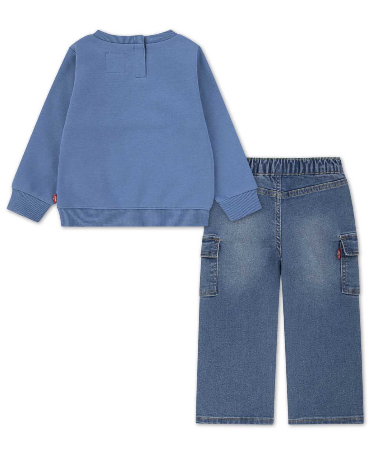Levi's Baby Boys Crewneck Sweatshirt and Cargo Pants, 2-piece Set