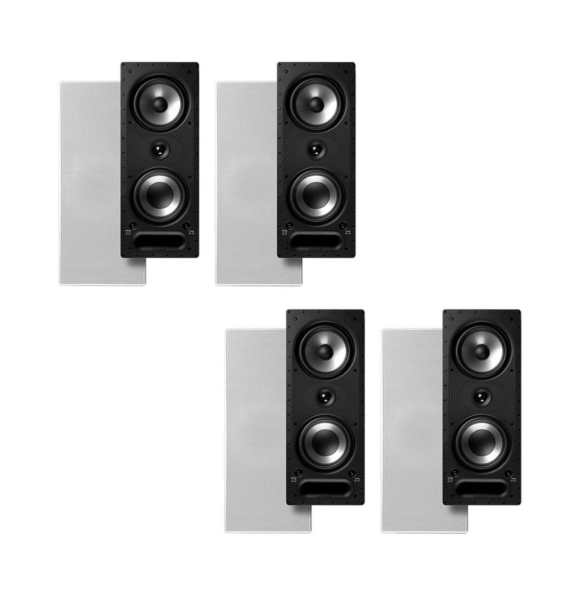 Polk Audio 265-rt 3 Way Vanishing In Wall Speakers - 4 Pack (White